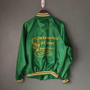 Vintage Made in USA Satin Varsity Jacket